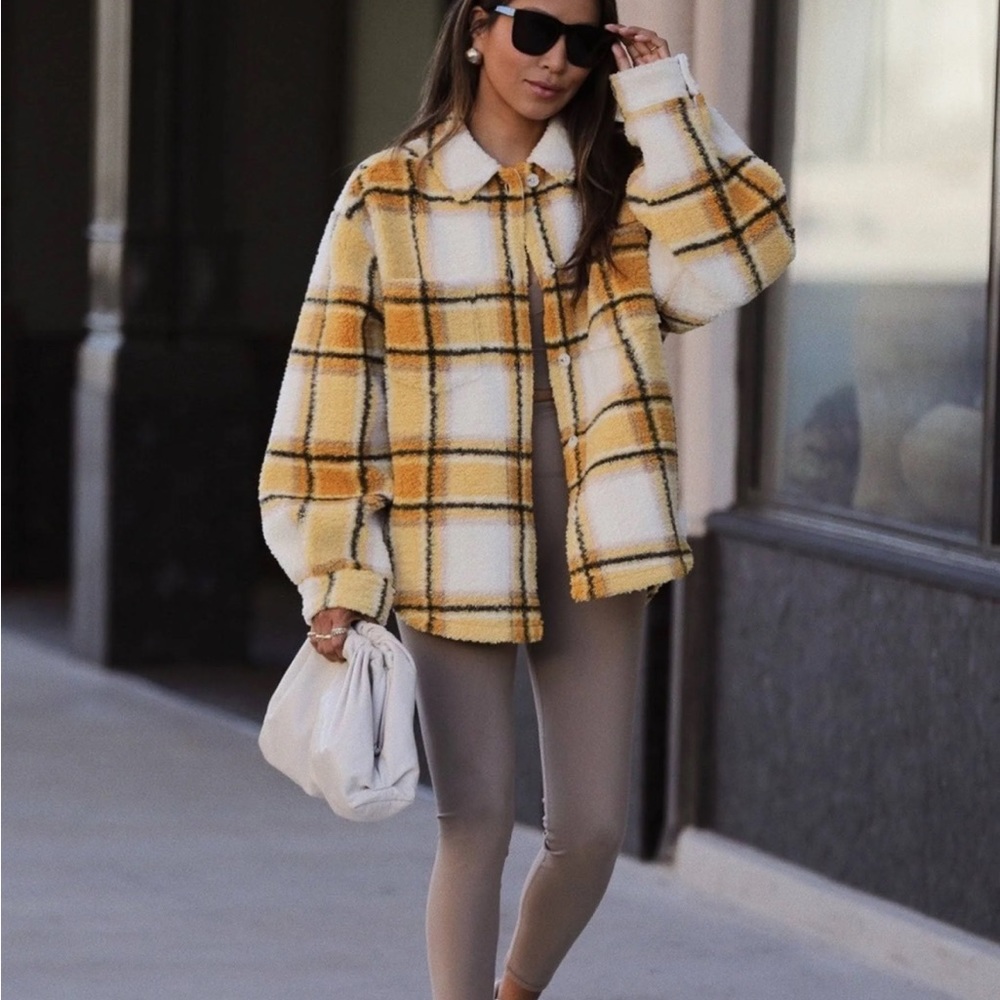 Sincerely Jules for Bandier Flannel Sherpa Jacket